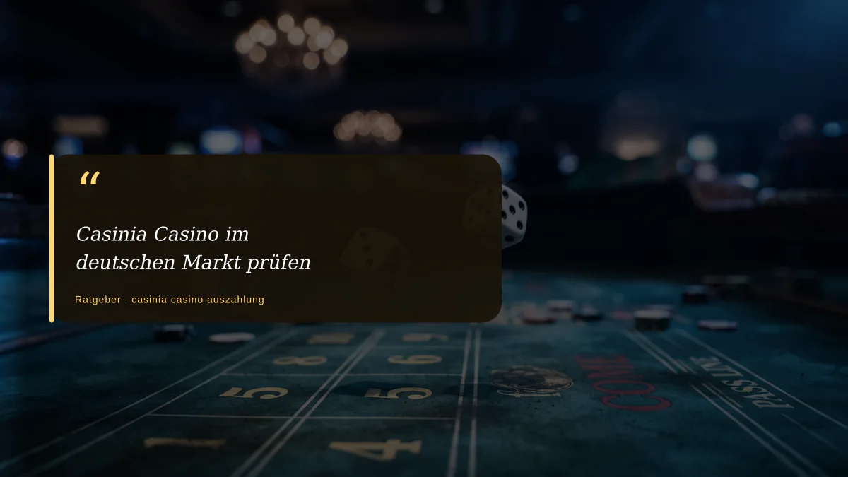 Casinia Casino im deutschen Markt prüfen