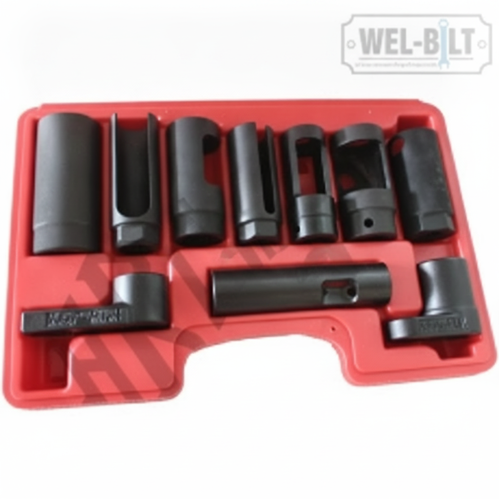 Lambda Sensor Socket Set, 10-Piece, 1/2" & 3/8" Dr.