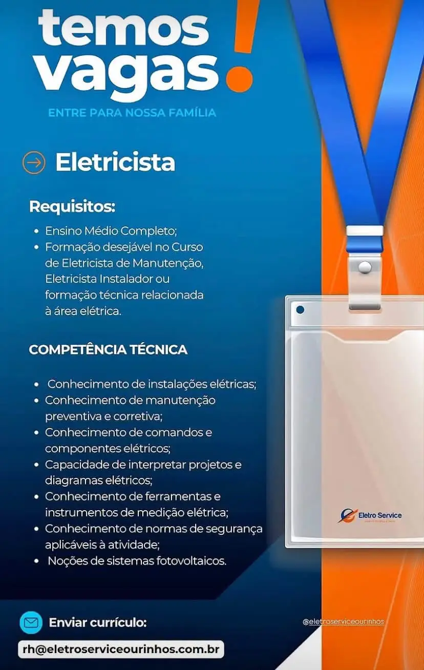 Vaga Para Eletricista