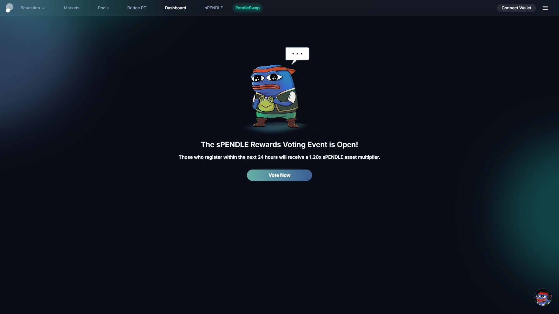 Screenshot of dashboard-pendle.app