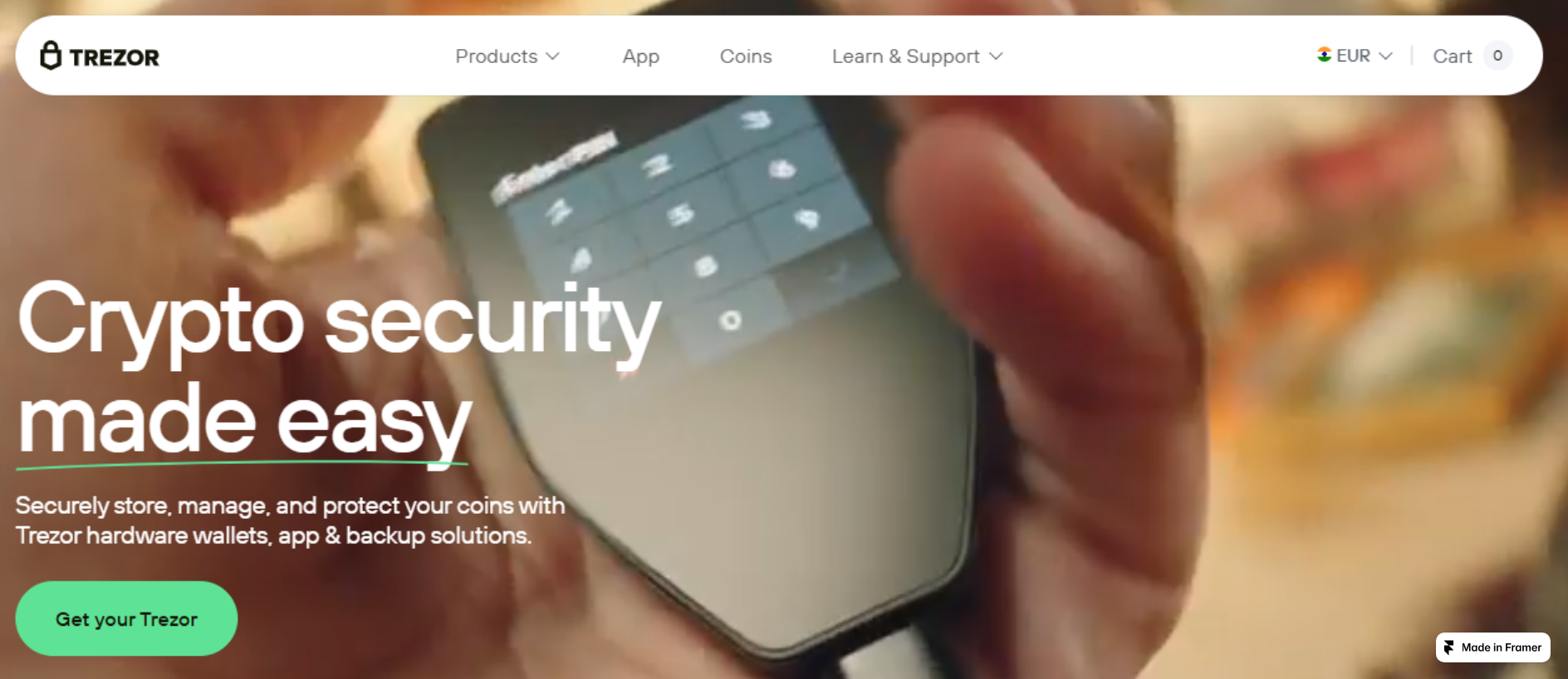Stored capture of startedtrzor-suit-en.framer.ai