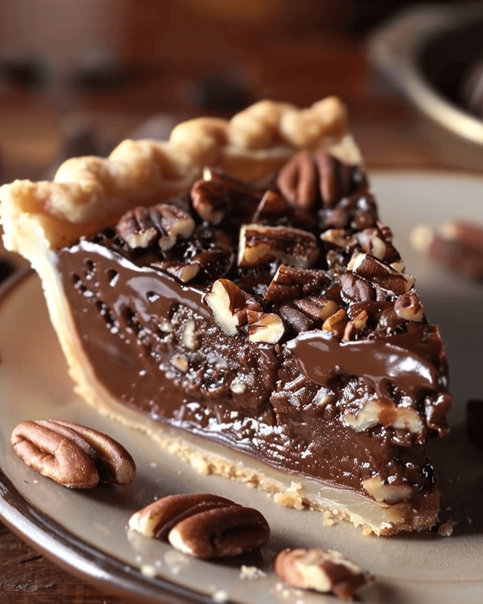 Texas Chocolate Pecan Pie step photo