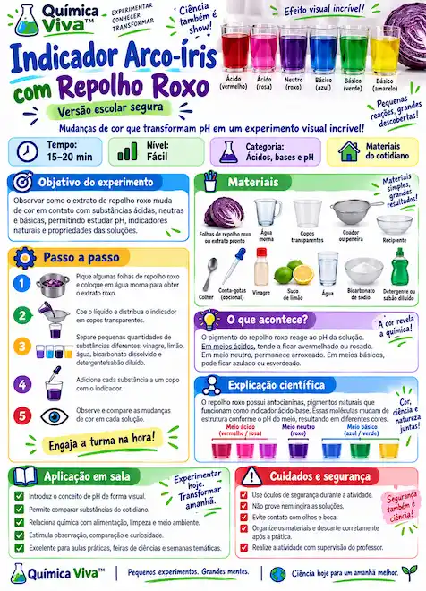 Experimento Indicador Arco-Íris - Kit Química Viva™