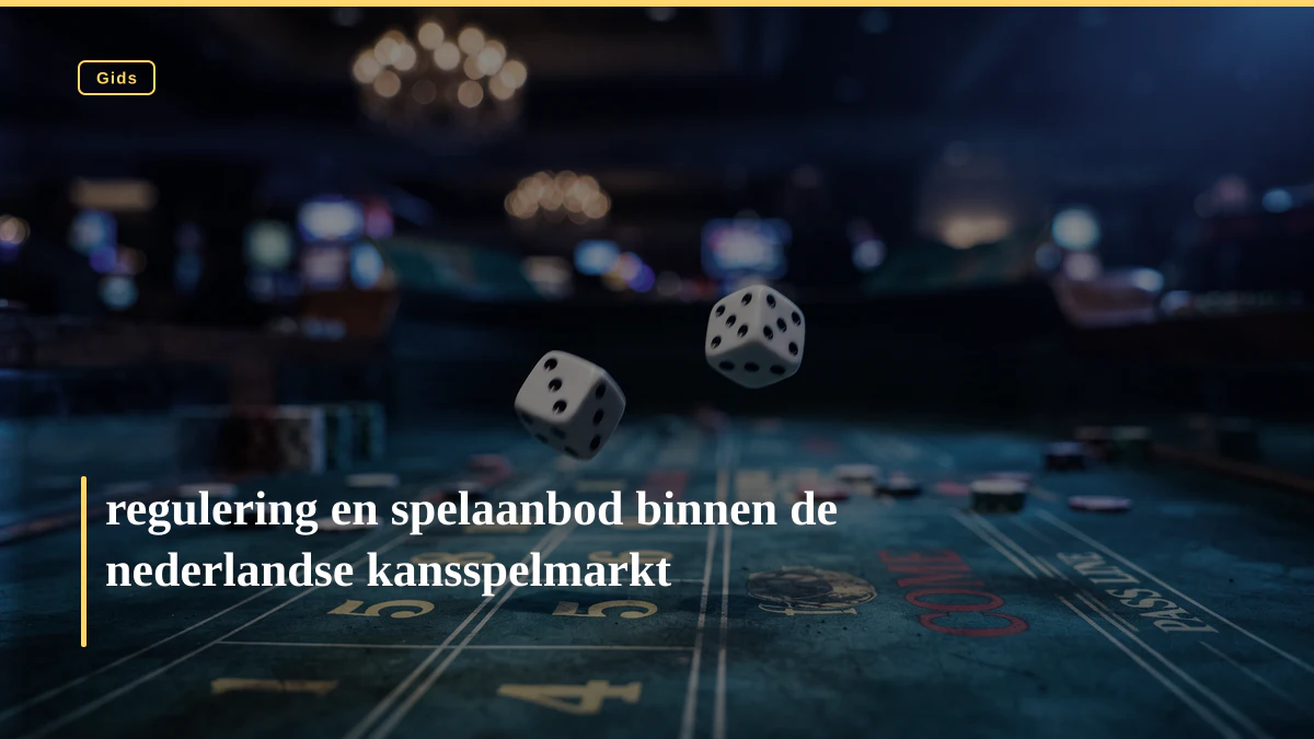 regulering en spelaanbod binnen de nederlandse kansspelmarkt