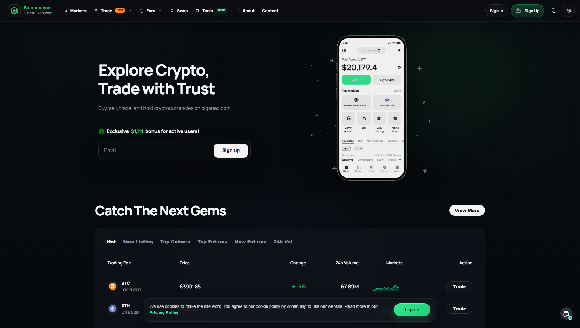Screenshot of biqanex.com