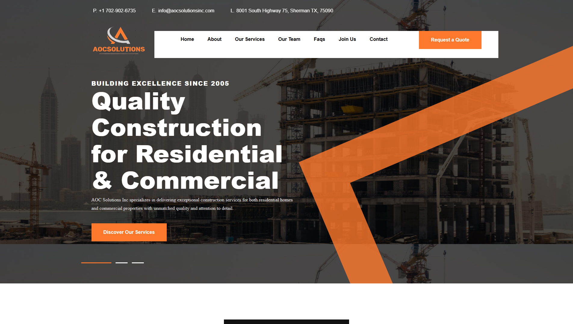 Screenshot of aocsolutionsinc.com