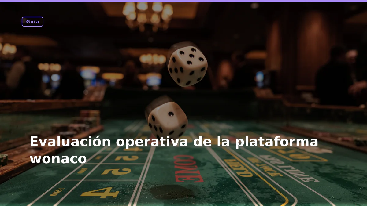 Evaluación operativa de la plataforma wonaco
