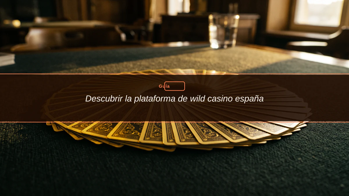 Descubrir la plataforma de wild casino españa