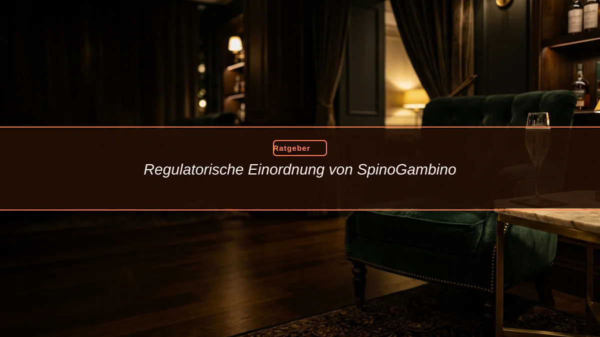 Regulatorische Einordnung von SpinoGambino