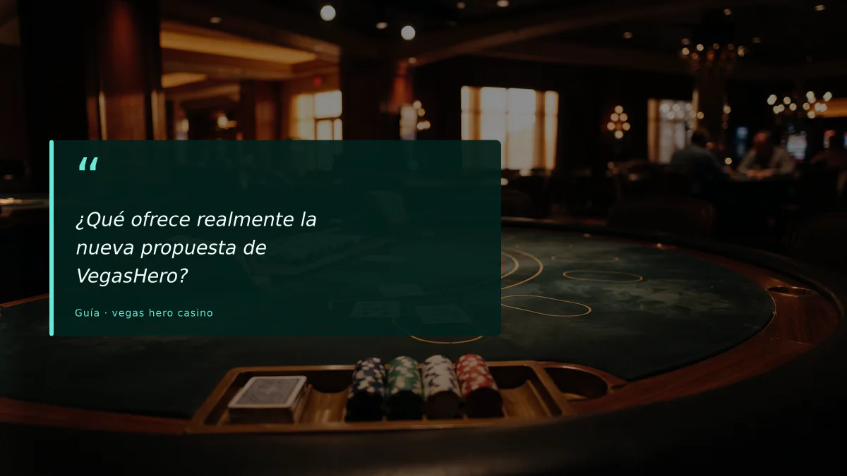 ¿Qué ofrece realmente la nueva propuesta de VegasHero?