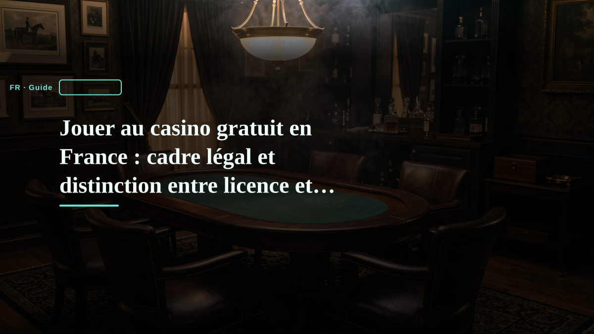 Jouer au casino gratuit en France : cadre légal et distinction entre licence et sécurité