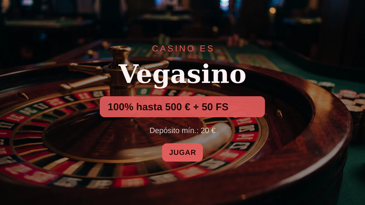 Vegasino casino — bono de bienvenida 100% hasta 500 € + 50 FS, pagos: Visa, Mastercard, Skrill, Neteller, MiFinity