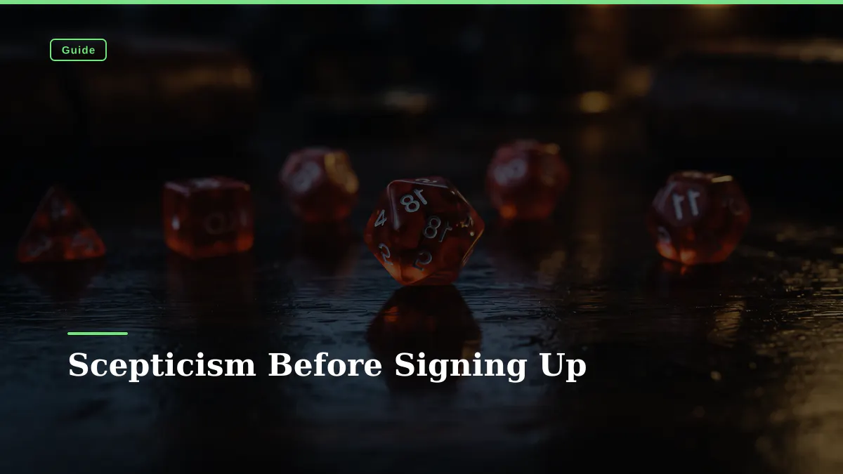Scepticism Before Signing Up