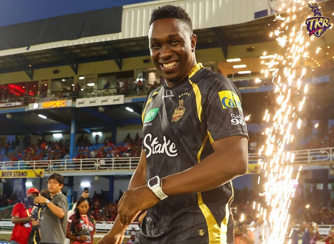 Trinbago Knight Riders Pay Tribute to Dwayne Bravo's