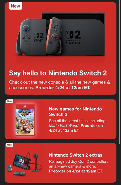 SWITCH 2 Pre-Orders to Begin April 24 in U.S. || same price for console ...