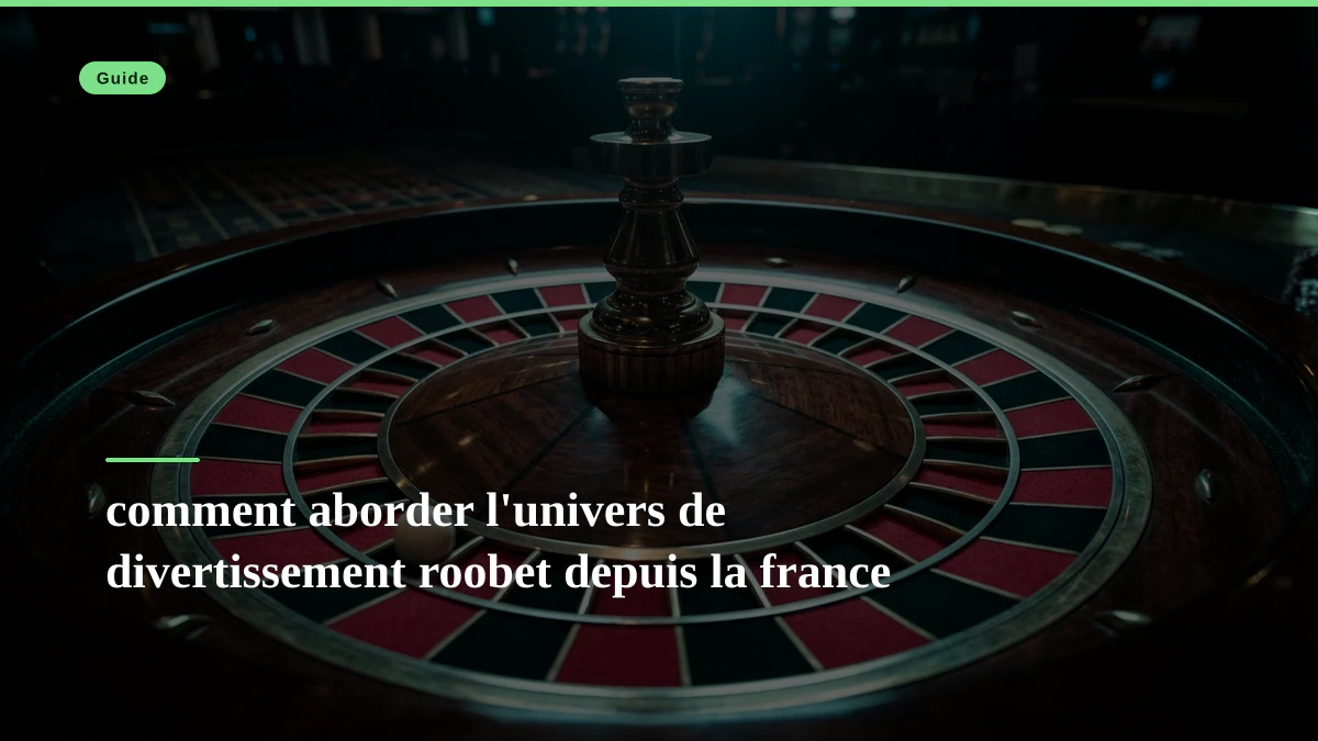 comment aborder l'univers de divertissement roobet depuis la france