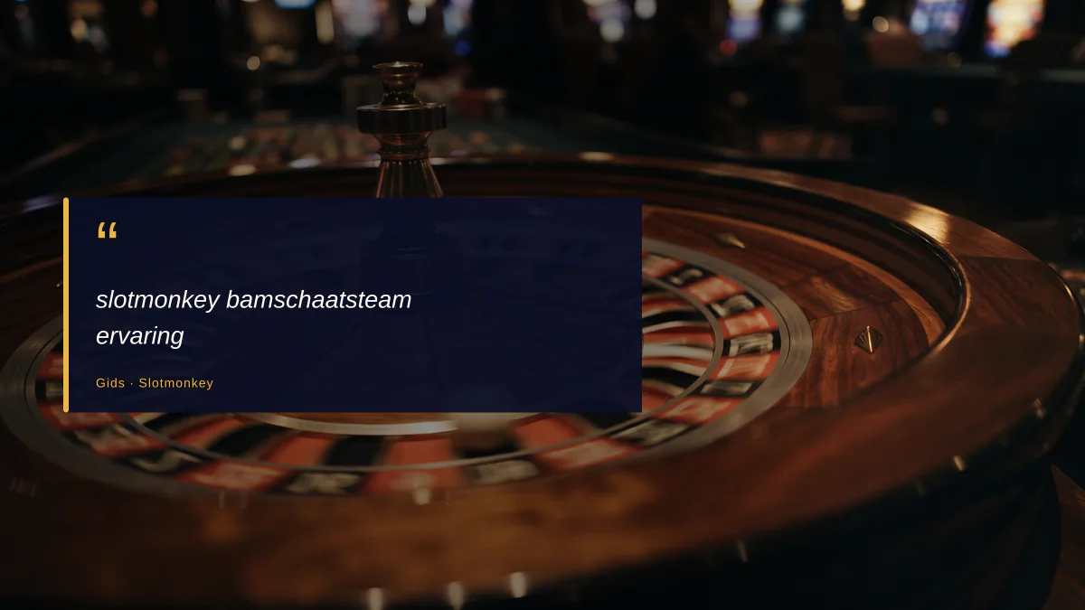 slotmonkey bamschaatsteam ervaring