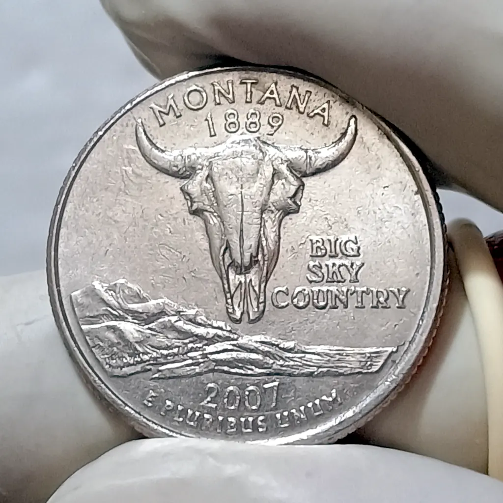 Lote com 4 Moedas Estrangeiras 2 quarter Dollar e 2 Centavos de Euro