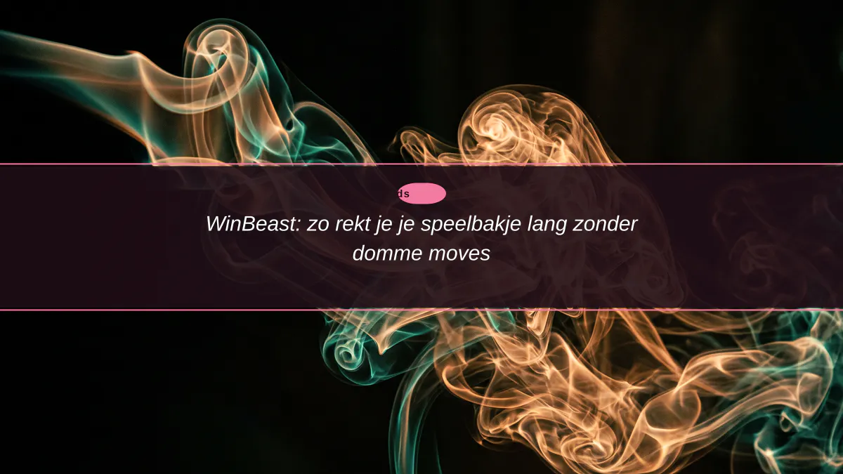WinBeast: zo rekt je je speelbakje lang zonder domme moves