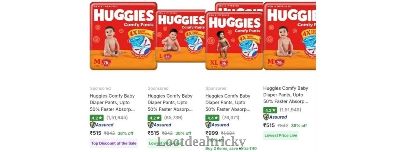 Grab Premium Huggies – Wonderful Discount Today @ ₹515 (50%) Grab Premium Huggies – Wonderful Discount Today @ ₹515 (50%)