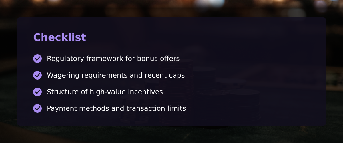 Understanding the mechanics of high-value deposit incentives in the UK — Checklist