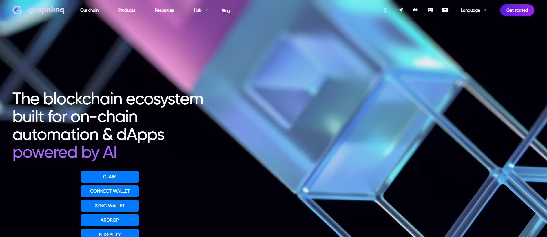 Screenshot of graphlinq-chain.pages.dev