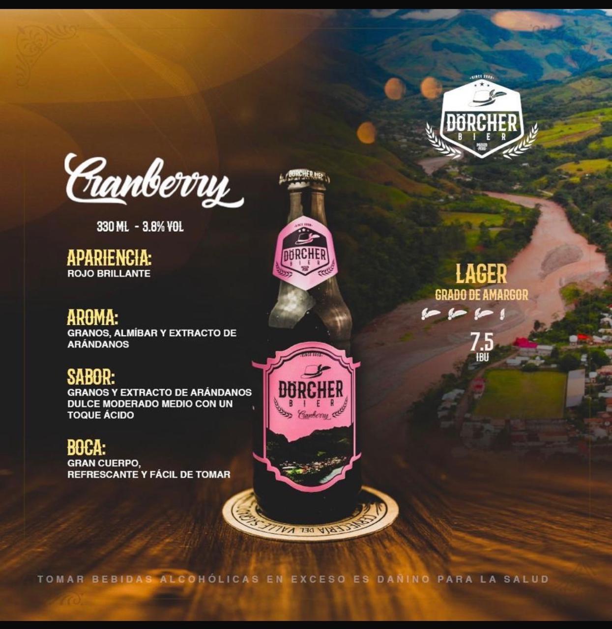 Cerveza Dorcher | Cranberry | Botella 330 ml