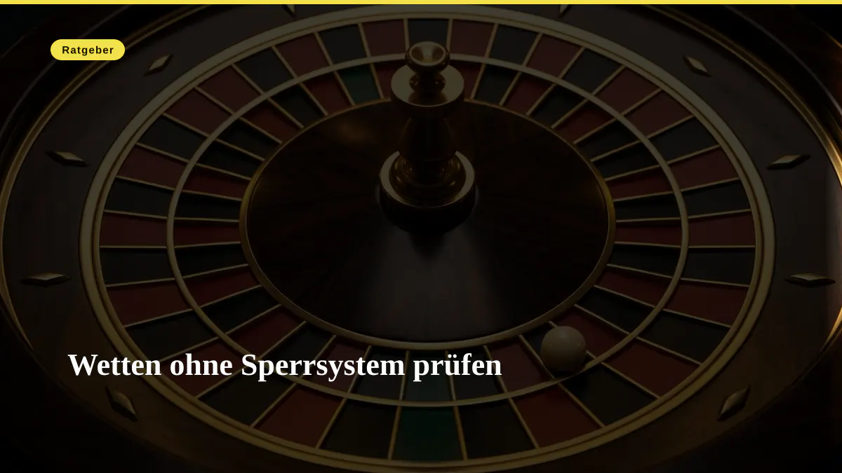 Wetten ohne Sperrsystem prüfen