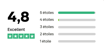 Note 4,8/5 sur Trustpilot
