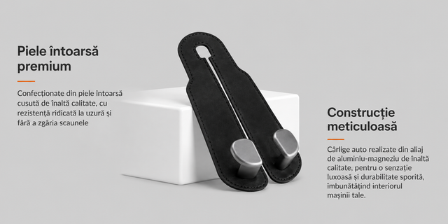 Set 2 carlige auto duble pentru tetiera NextWave - imagine 2