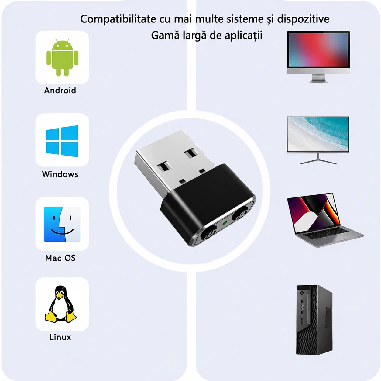 XPQKDC Mouse Jiggler с режими на вибрация и LED индикатор