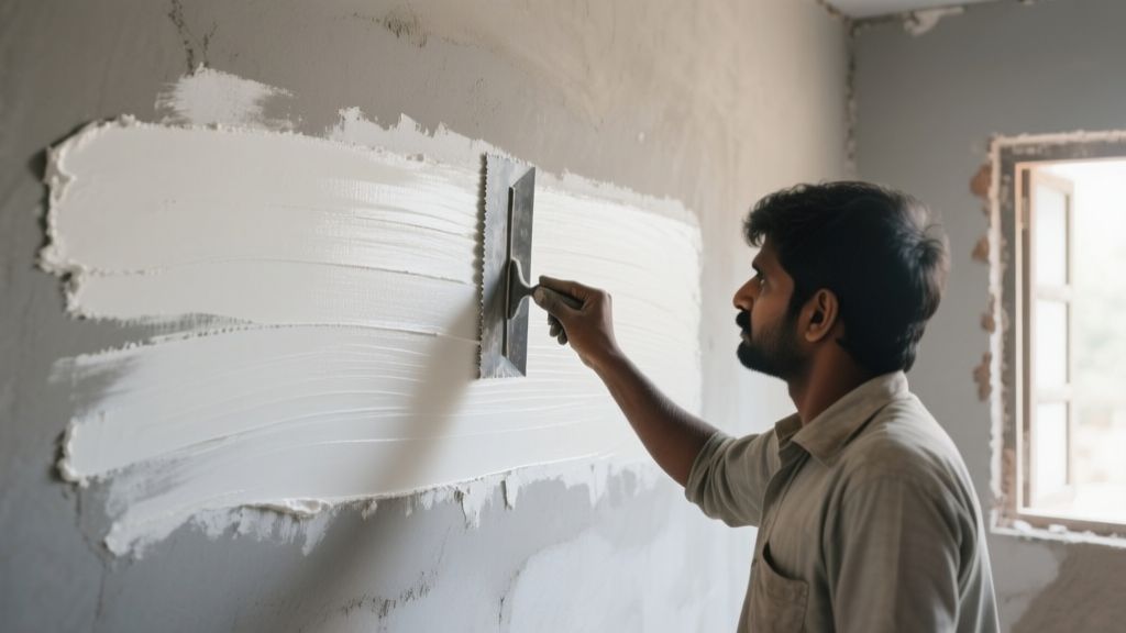 Wall Putty Types and Application in Hindi 2026 - White Cement vs Acrylic, POP Comparison