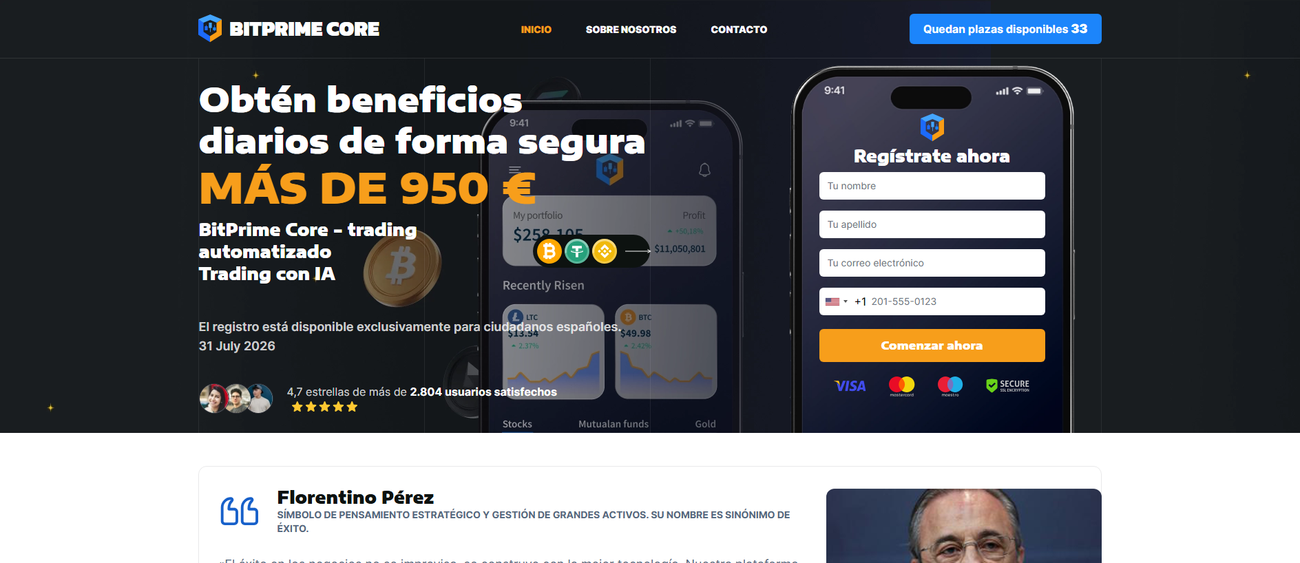 Screenshot of bitprimecore.net