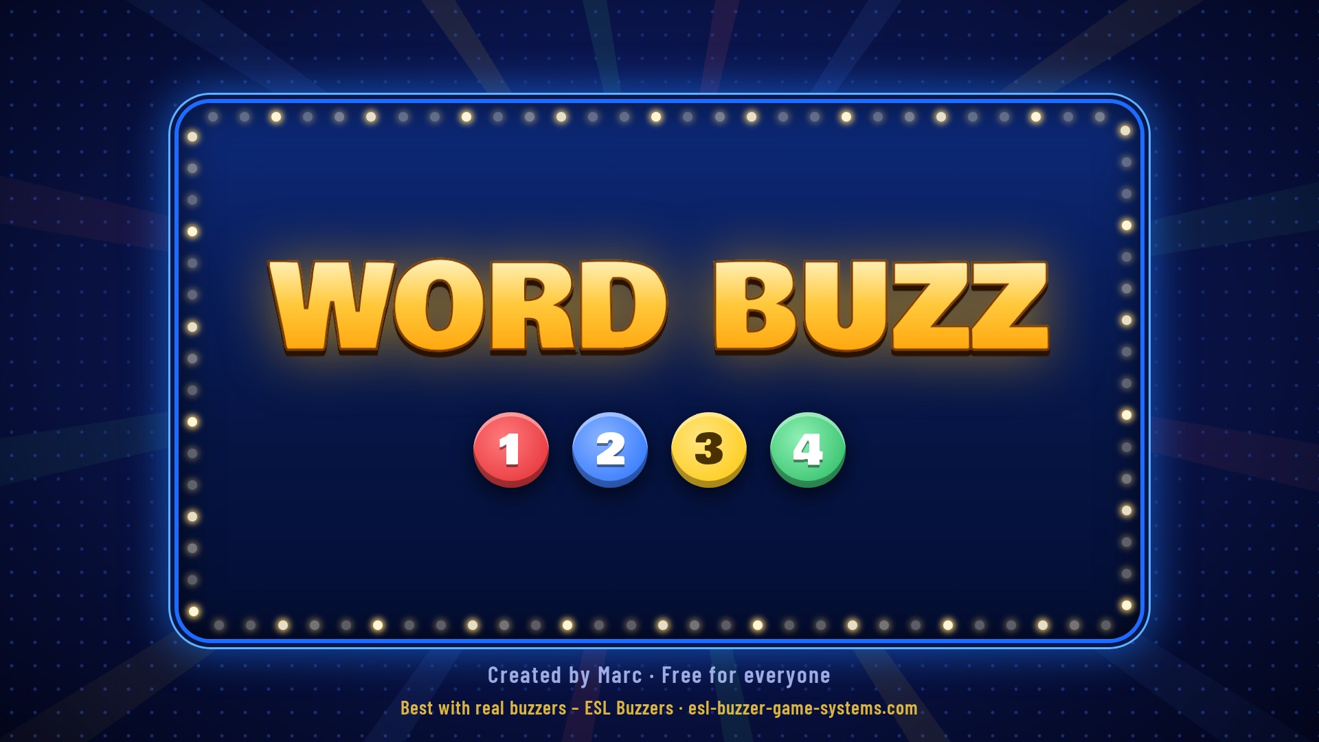 Word Buzz logo screen