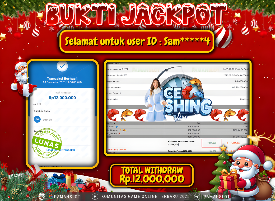 PAMANSLOT JACKPOT Game Live Games EVO-Ice Fishing Rp.12,000,000- LUNAS