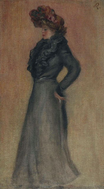 Woman-Standing-in-Profile