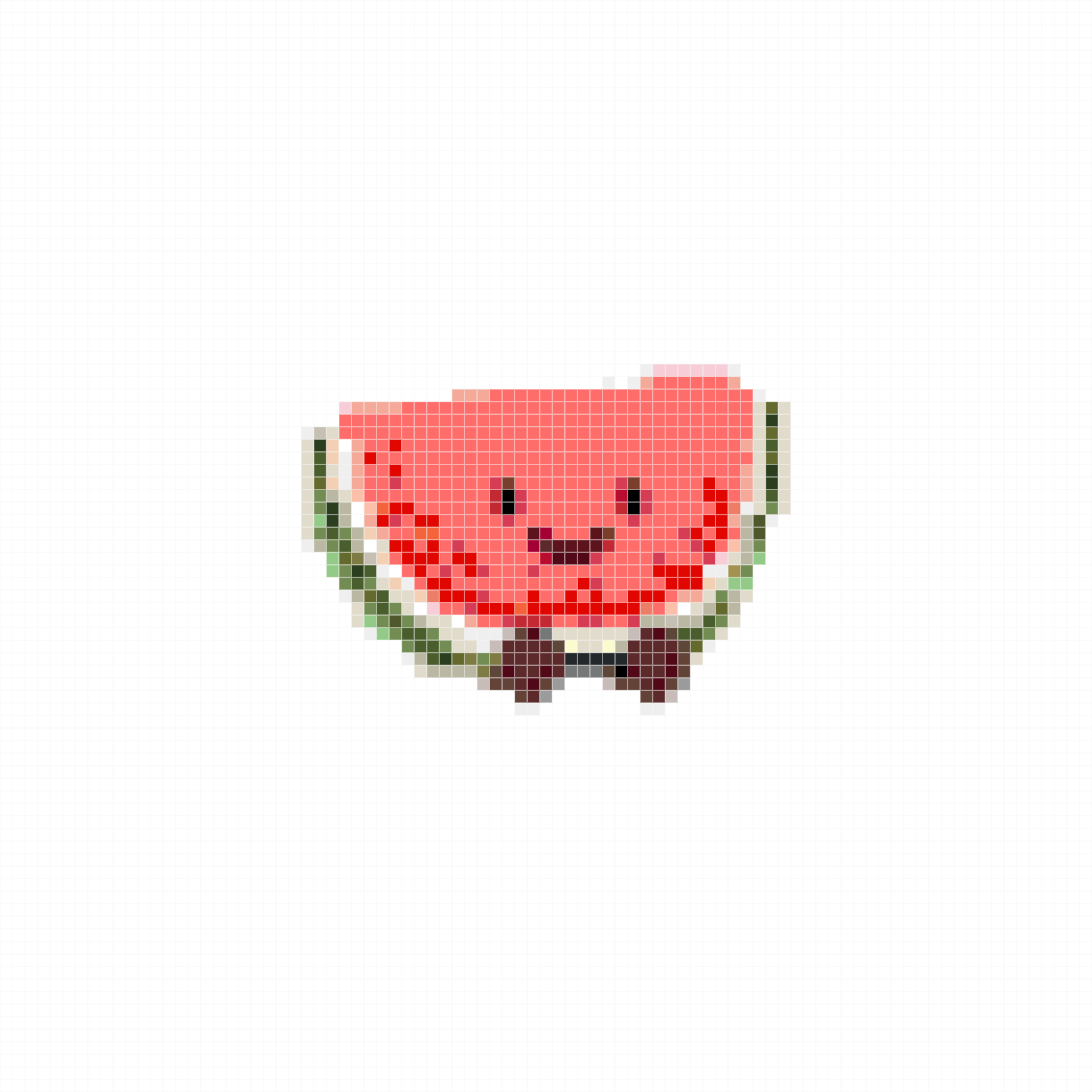 Cute Kawaii Watermelon Slice Pixel Art Perler Bead