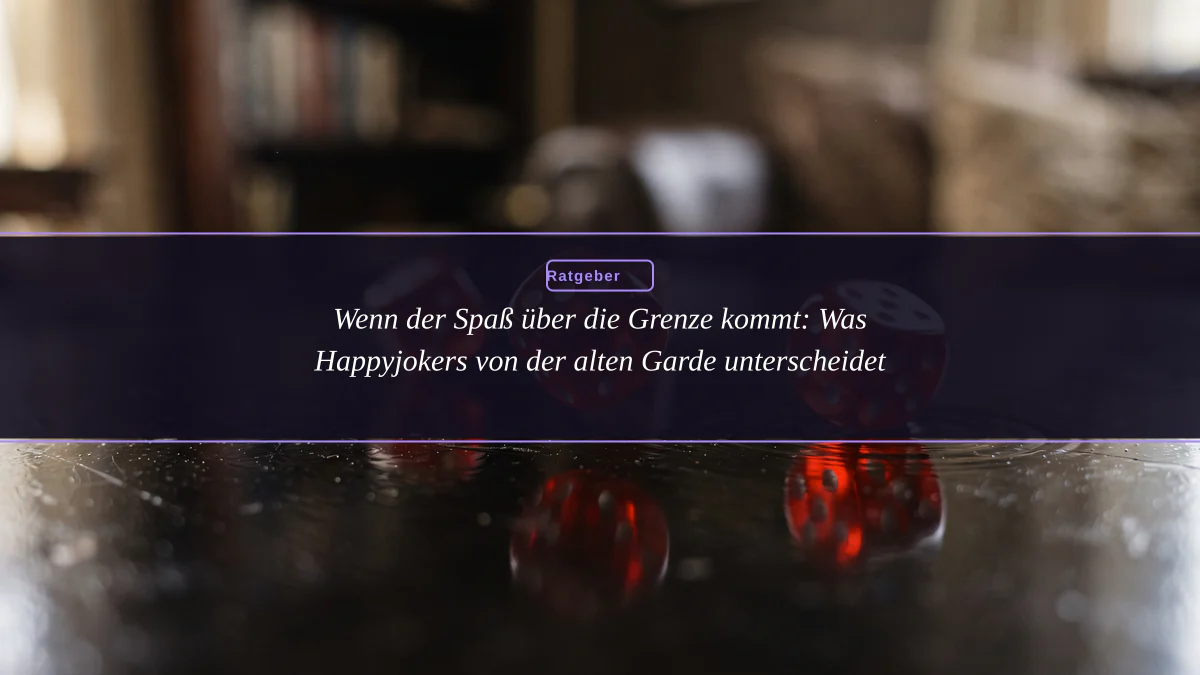 Wenn der Spaß über die Grenze kommt: Was Happyjokers von der alten Garde unterscheidet