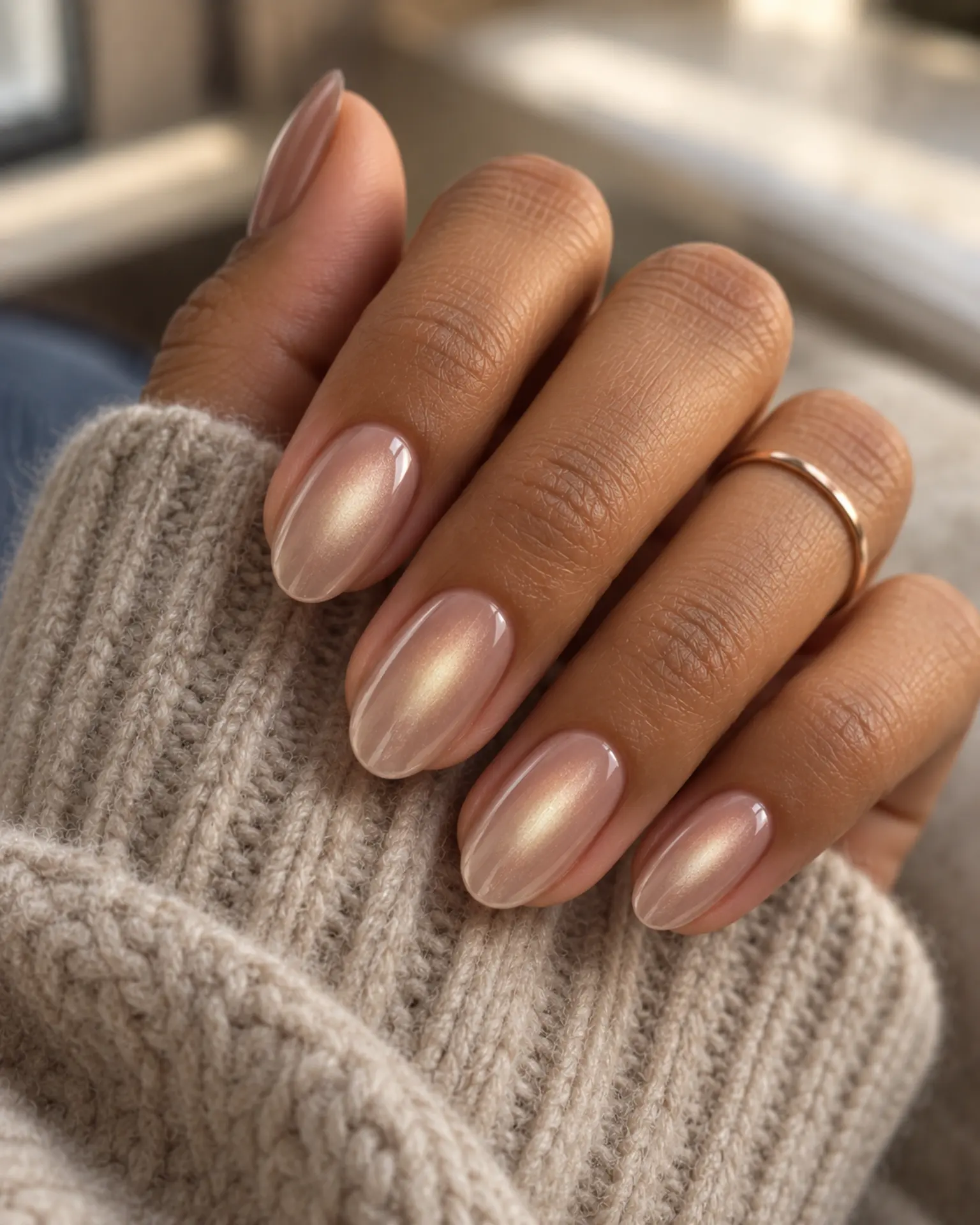 Chrome Tonal Aura Fade manicure inspiration for chrome nail ideas