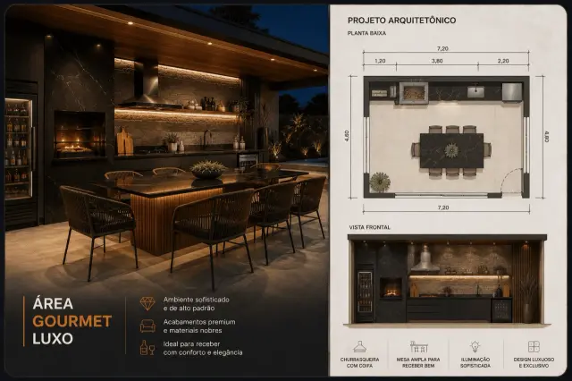 Área Gourmet Luxo