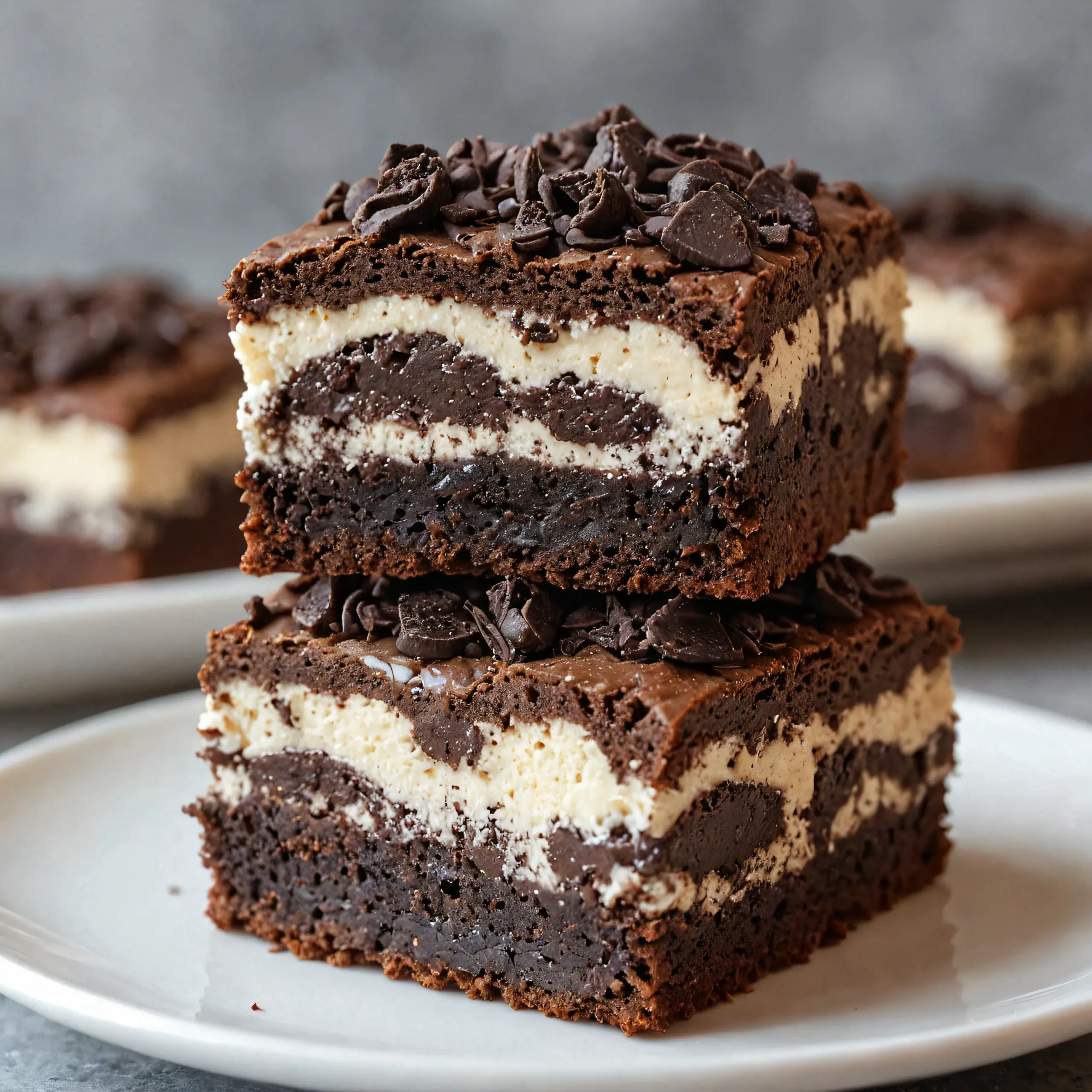 Stuffed Brownies with Cookies and Cream