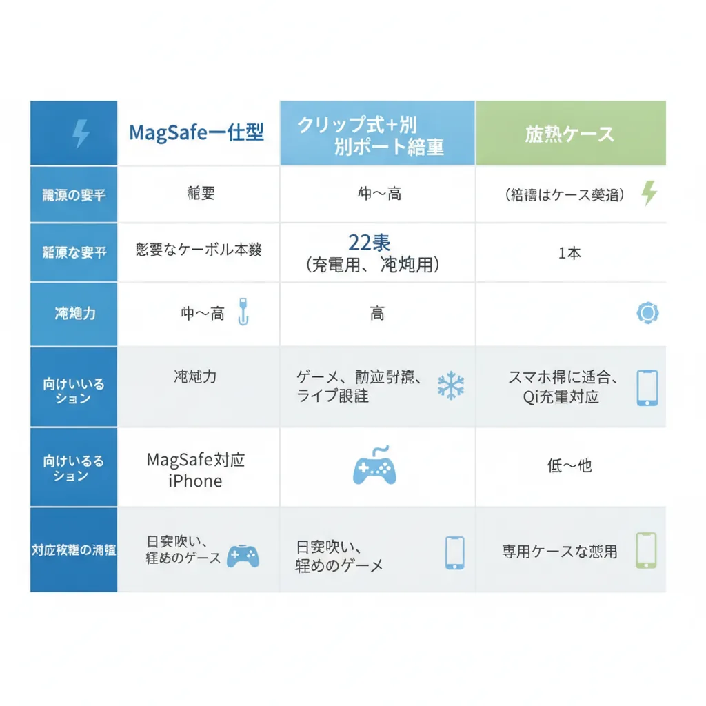 iPhoneを充電しながら使えるスマホクーラー3タイプ｜選び方と注意点 – 画像4