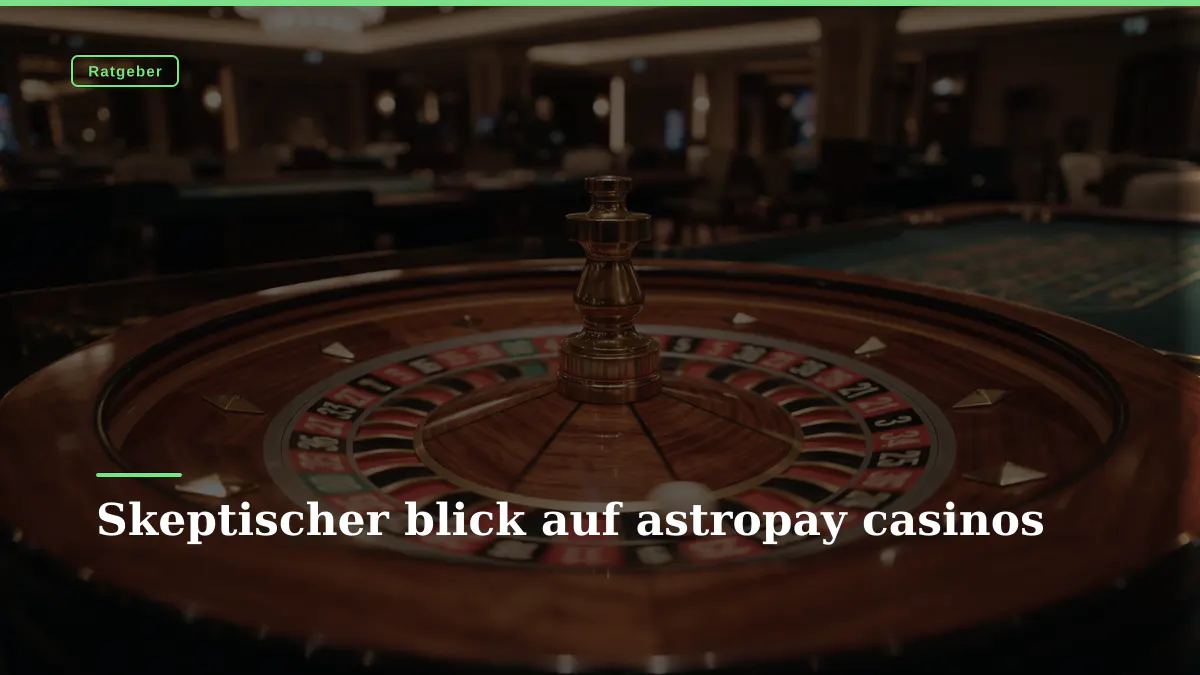 Skeptischer blick auf astropay casinos