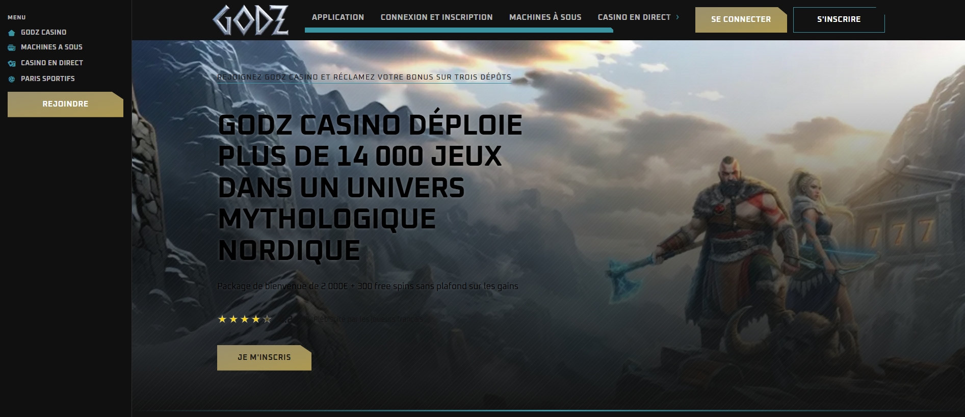Forensic screenshot of godzcasino-fr.net showing the phishing page layout