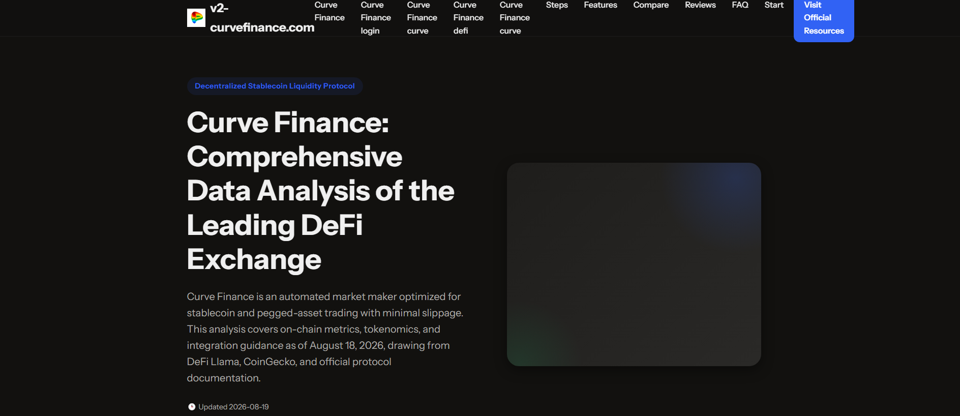 Stored capture of v2-curvefinance.com
