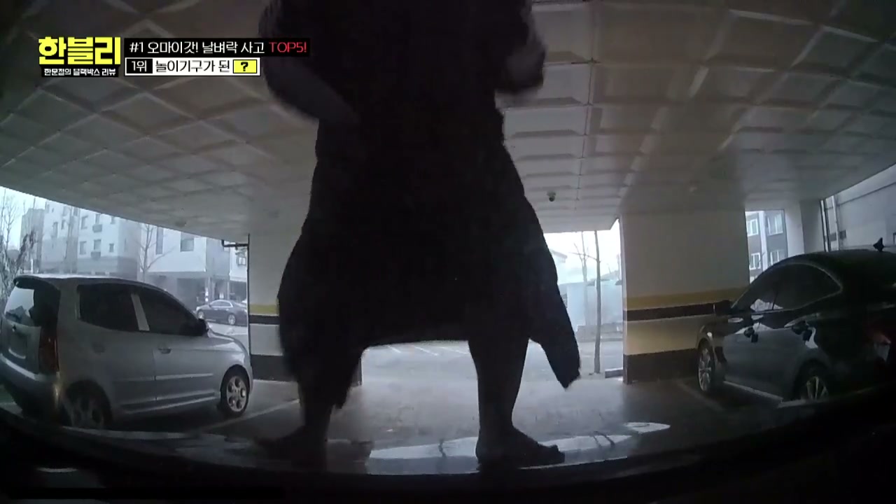 한블리 주차장 차량파손 추가 캡처 1