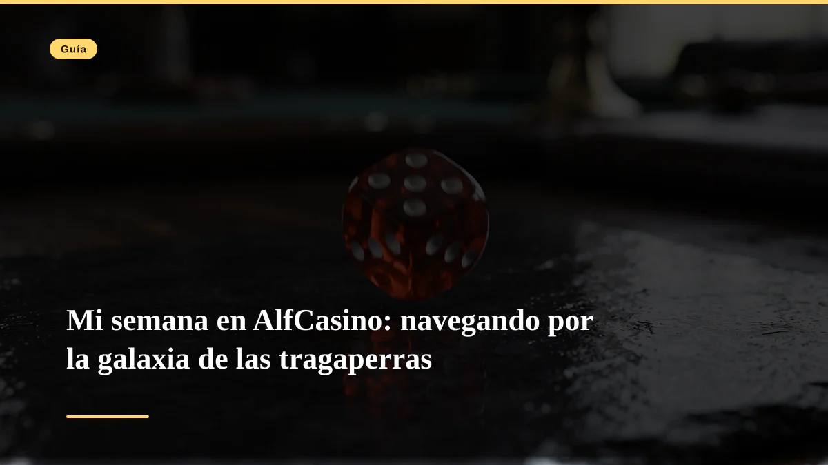 Mi semana en AlfCasino: navegando por la galaxia de las tragaperras