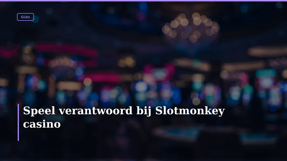 Speel verantwoord bij Slotmonkey casino