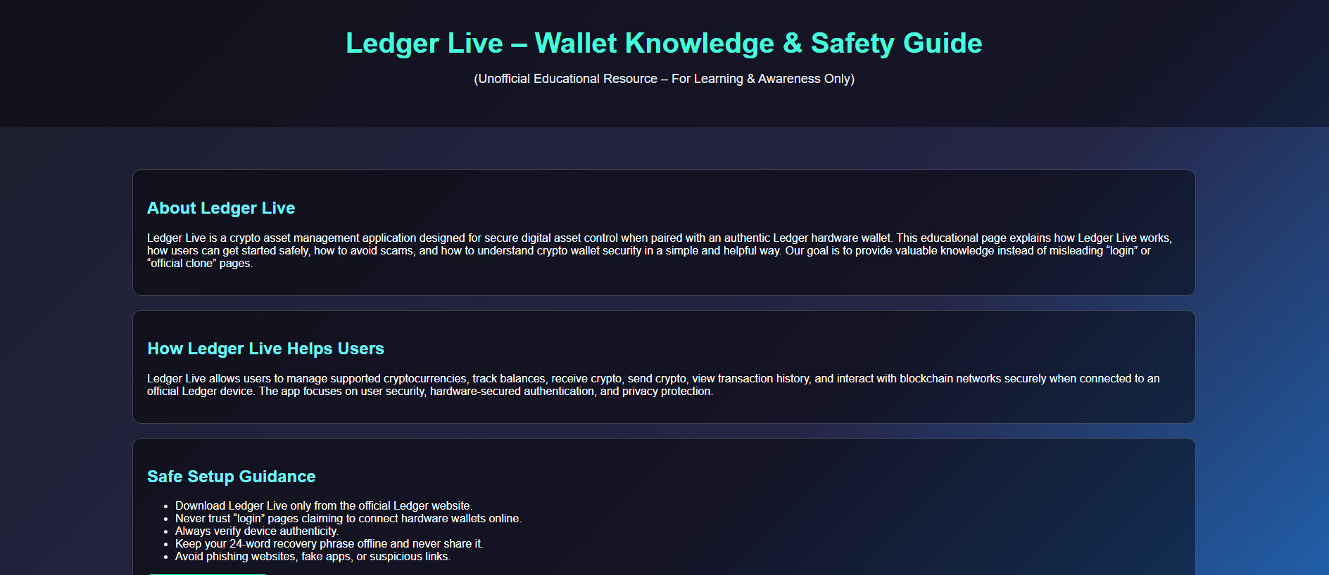 Stored capture of ldgr-secure-live.wasmer.app