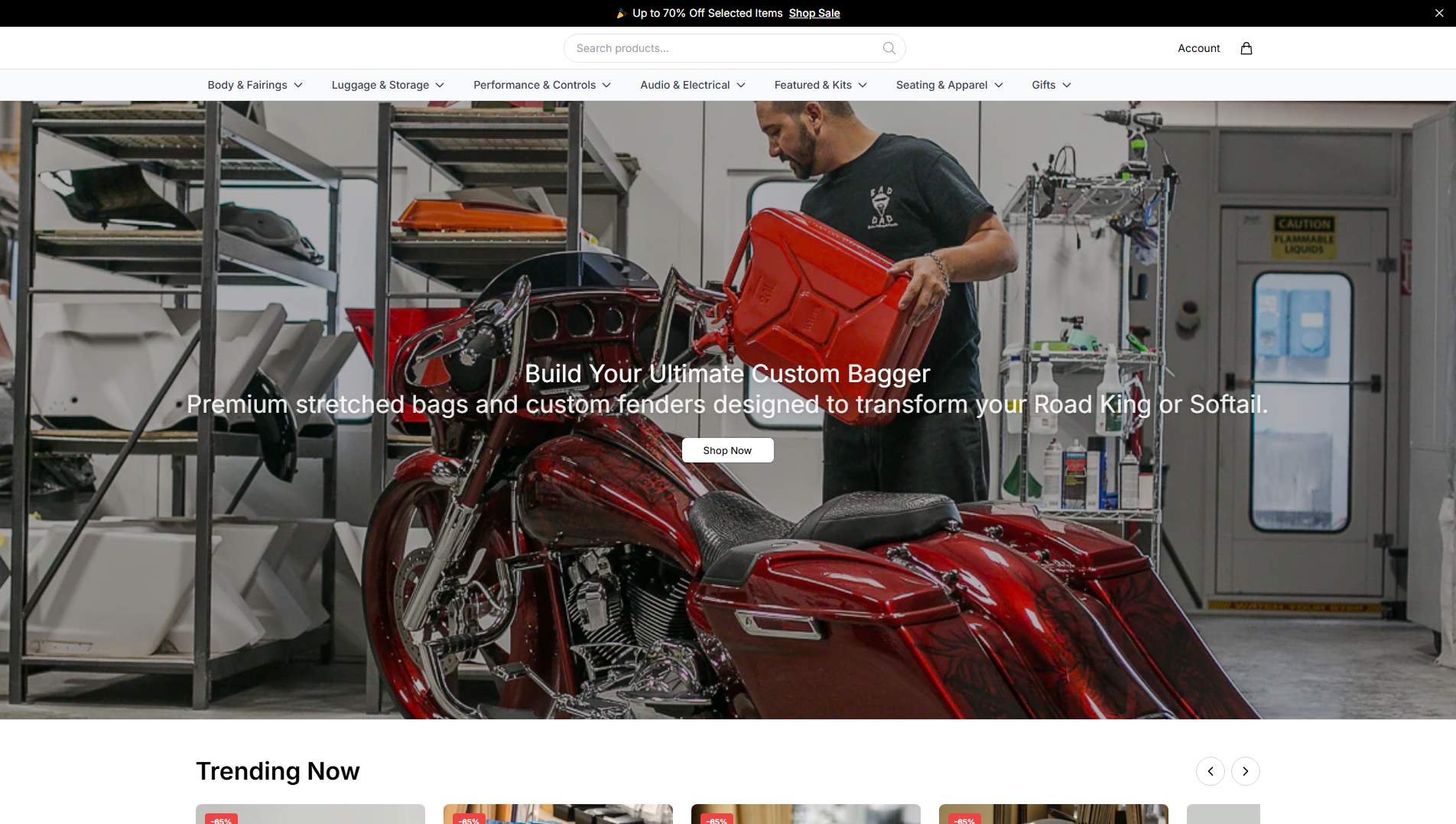 Stored capture of baddadcustoms.shop
